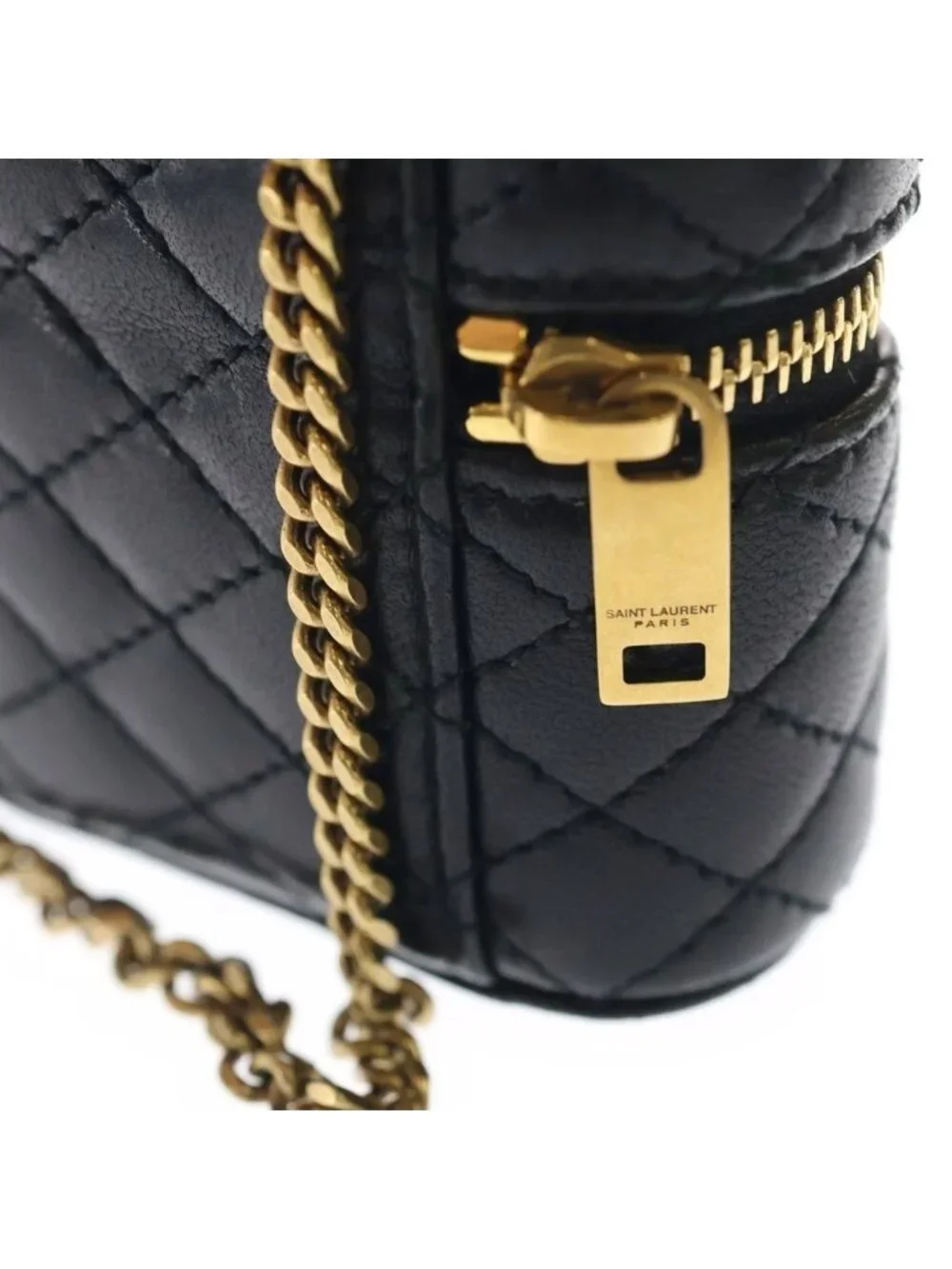 Saint Laurent Paris Micro Gabby Mini Handbag Lambskin Quilted Leather Pouch